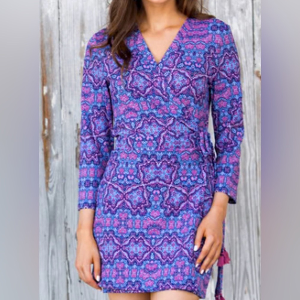 Cabana Life Carolina Wrap Dress/cover up  Size:L